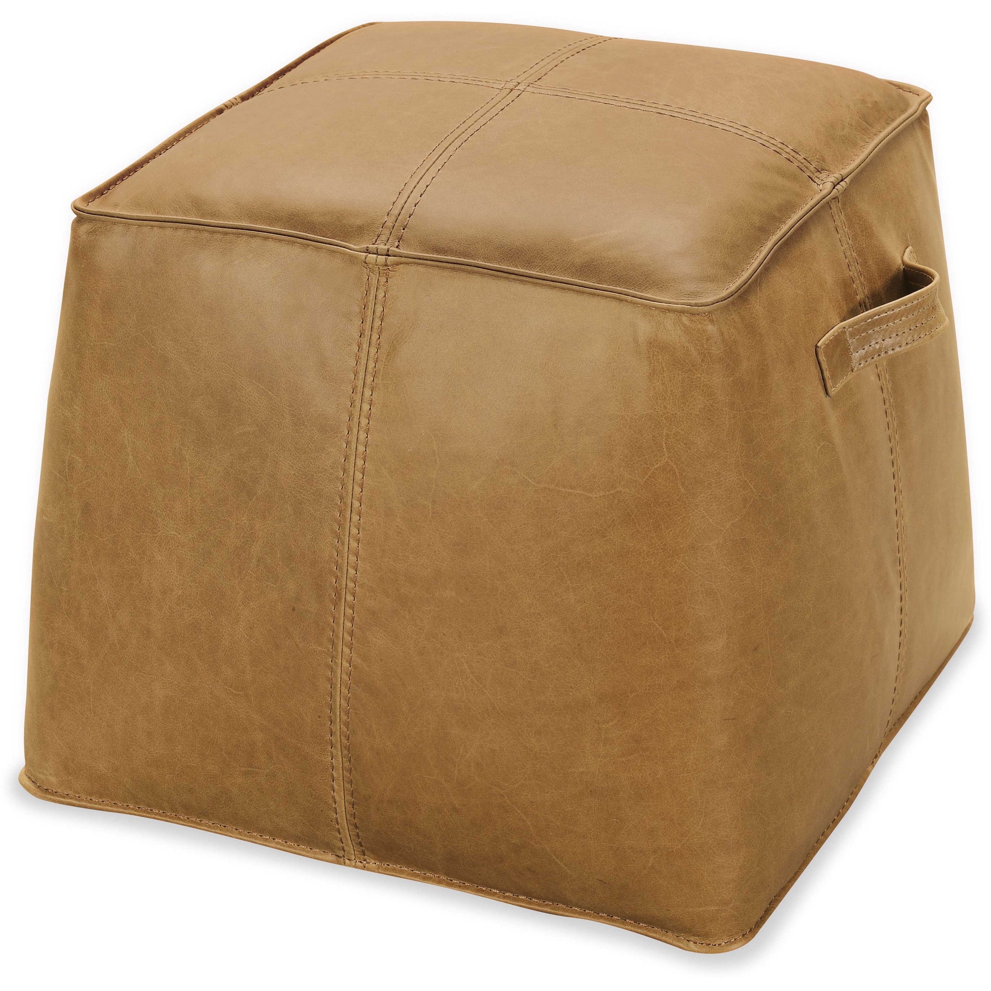Hooker Furniture Cocktail Ottomans Dizzy Small Leather Ottoman Lindy